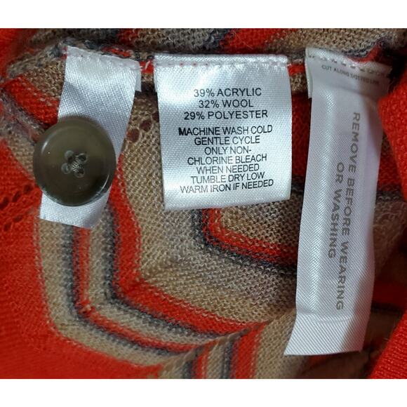 LOFT Ann Taylor Women's L Preppy Cardigan Sweater Wool Blend Button Up 38" - Picture 6 of 8